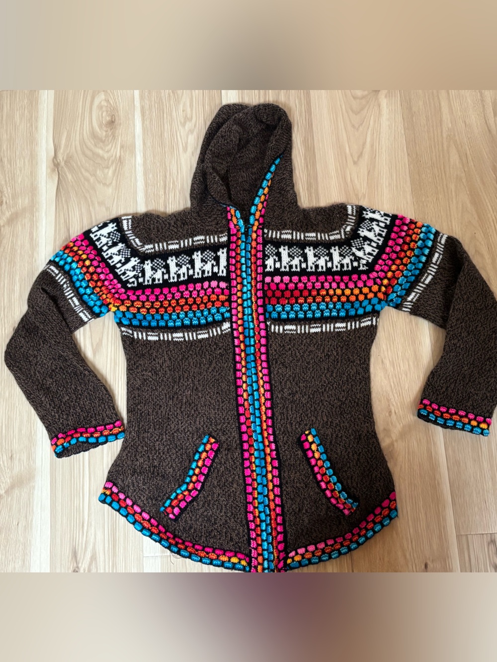 Women’s Peruvian Zip Up Hoodie Size XS-S